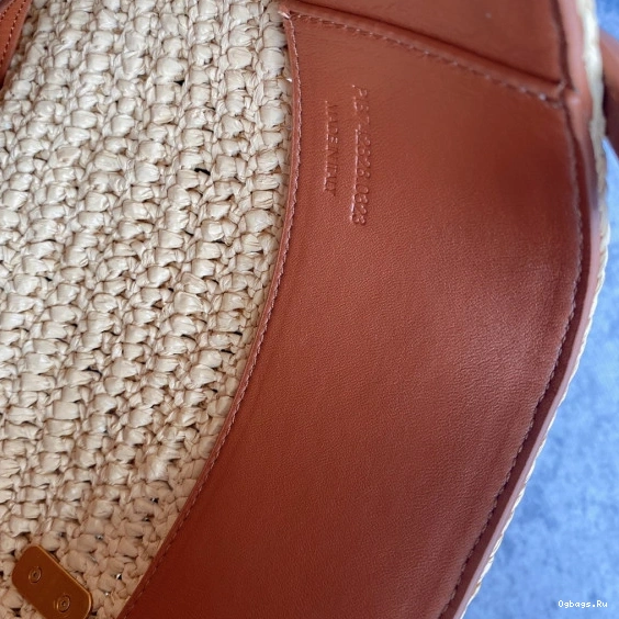 bag-20*25*16CM raffia 37 YSL leather-trimmed Le bucket 0812